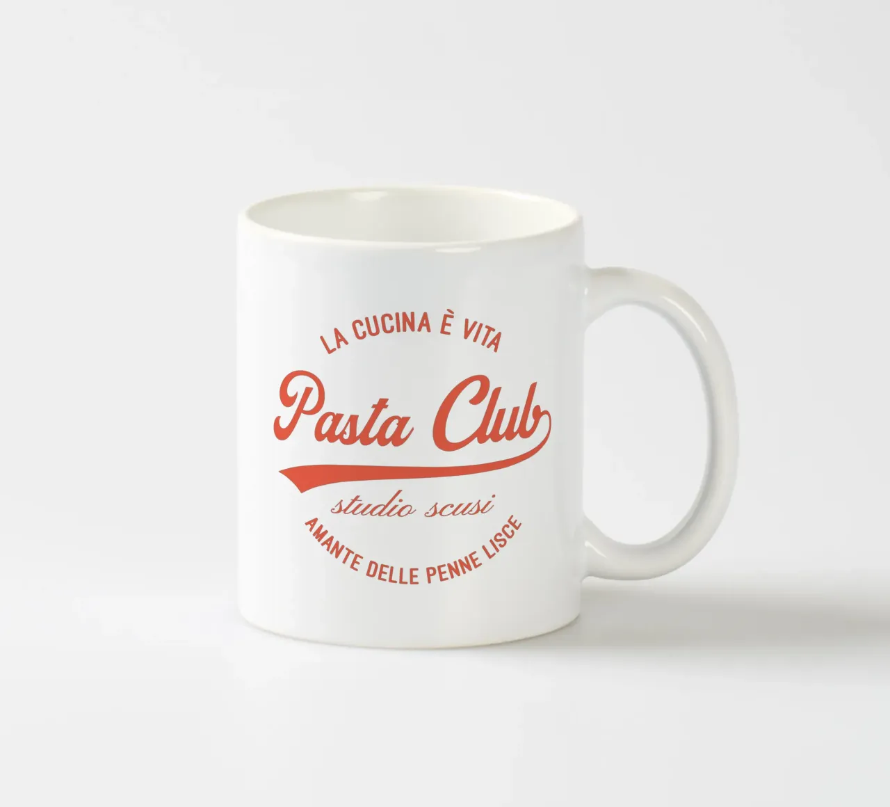 Pasta Club - Badge tazza in ceramica da studio scusi