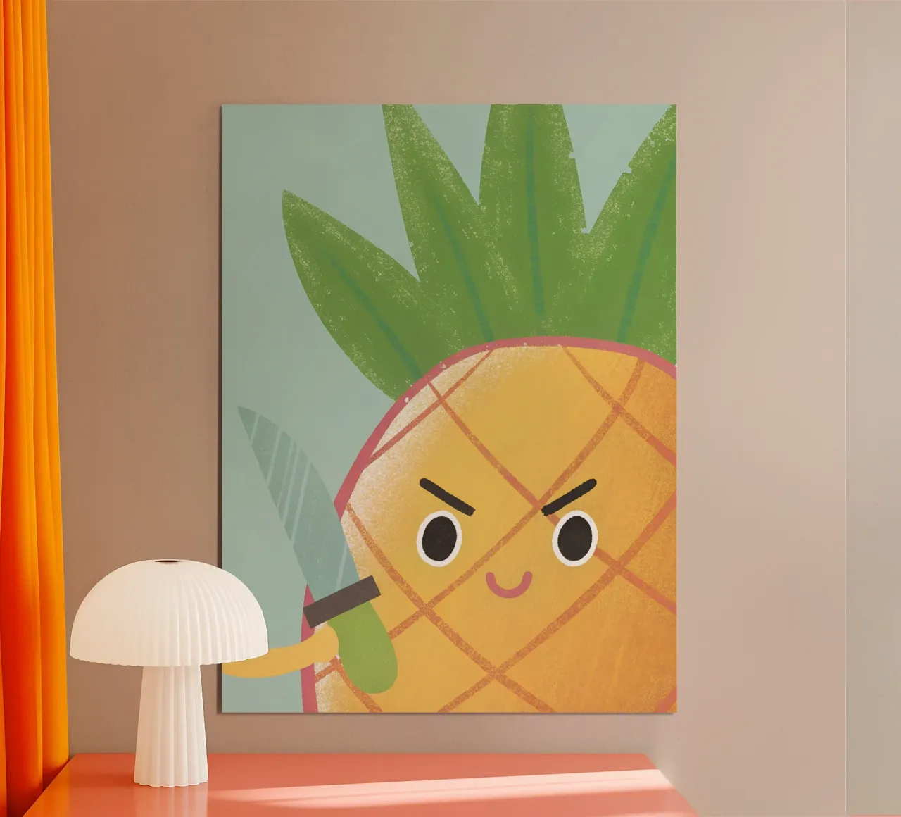 Ananas con coltello poster da LOYAL SHOP