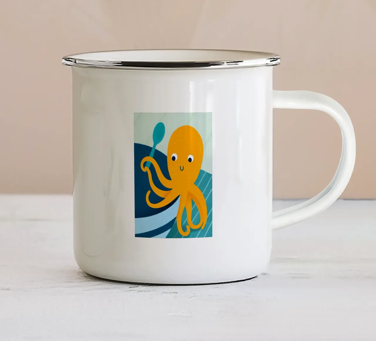 Polpo carino tazza in smalto da LOYAL SHOP