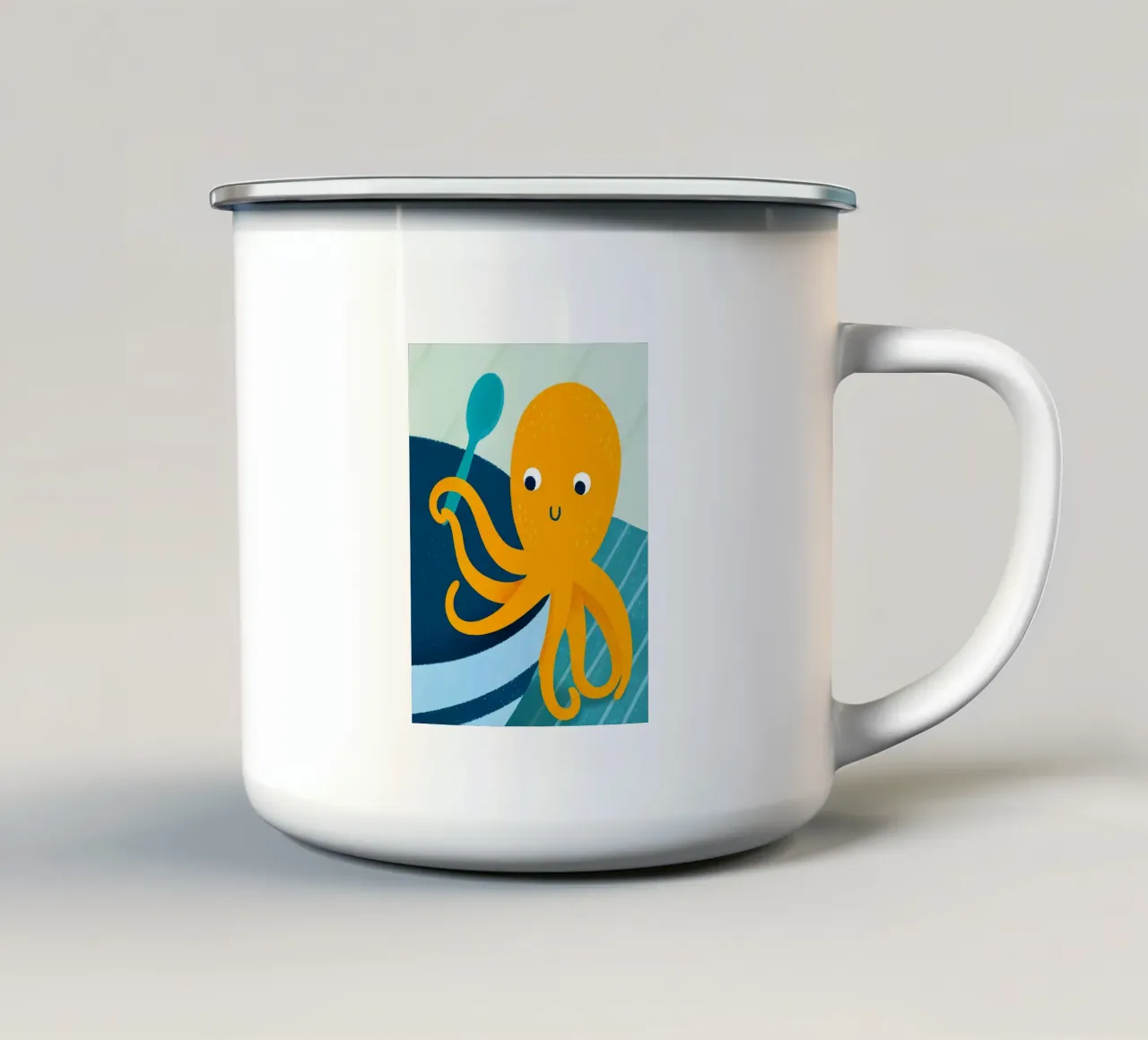 Polpo carino tazza in smalto da LOYAL SHOP
