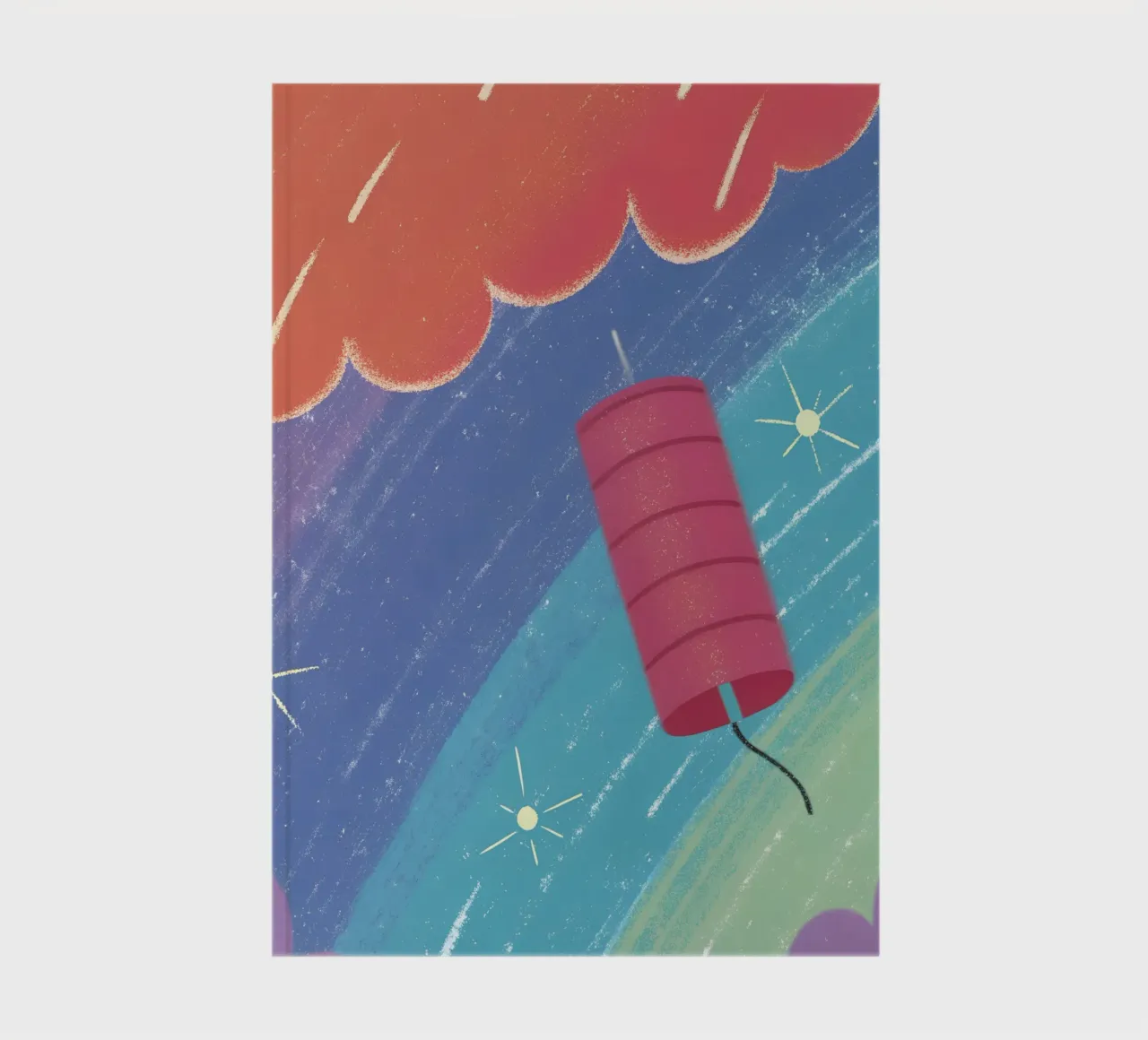 Cheerful Firecrackers notebook by LOYAL SHOP