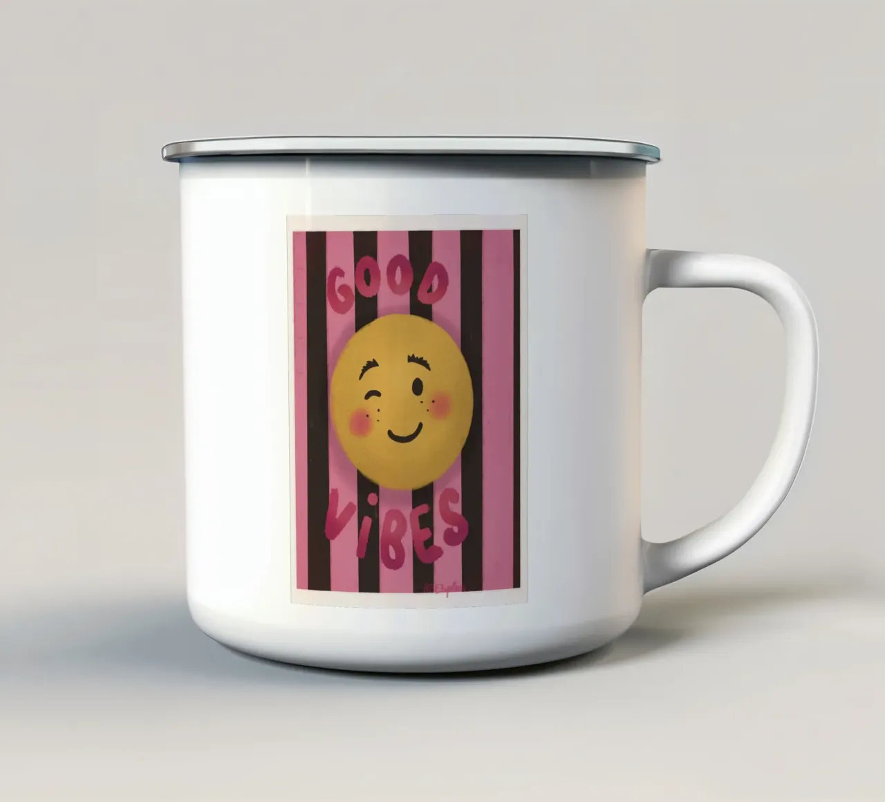 Good Vibes tazza in smalto da Beeeplan