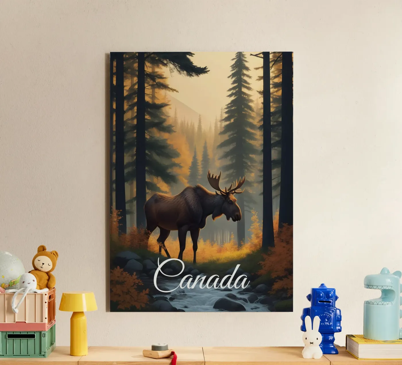 Canada Moose forex plate by Charnwood Prints