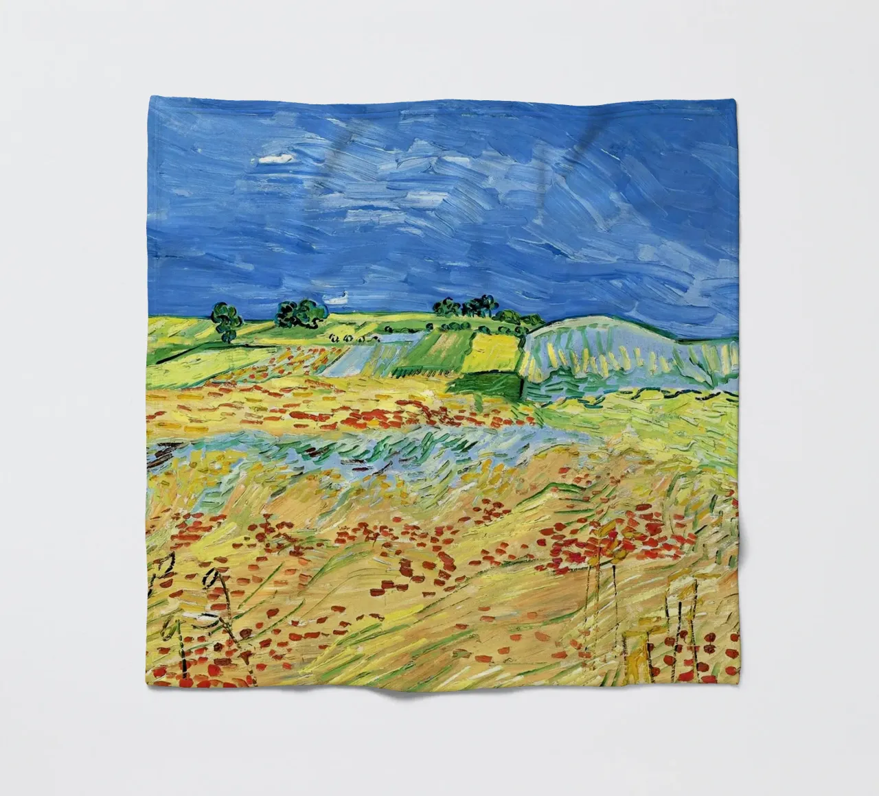 Campi con papaveri in fiore coperta in pile da Roy Terrell
