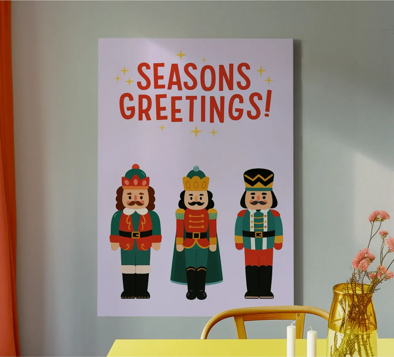 seasons greetings christmas canvas by Avocadoz