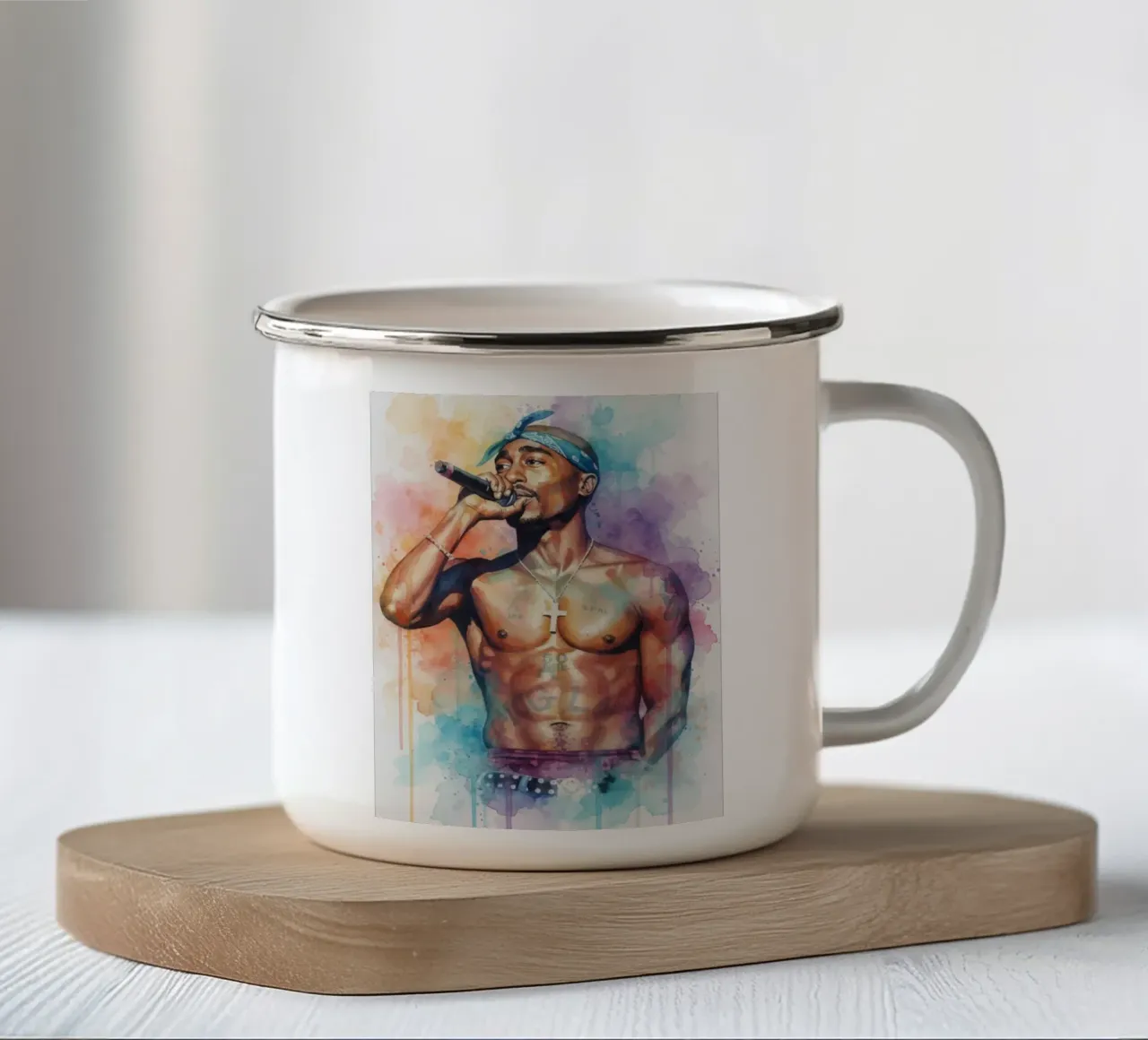 Icona dell'hip-hop - Tupac Shakur tazza in smalto da Kalis