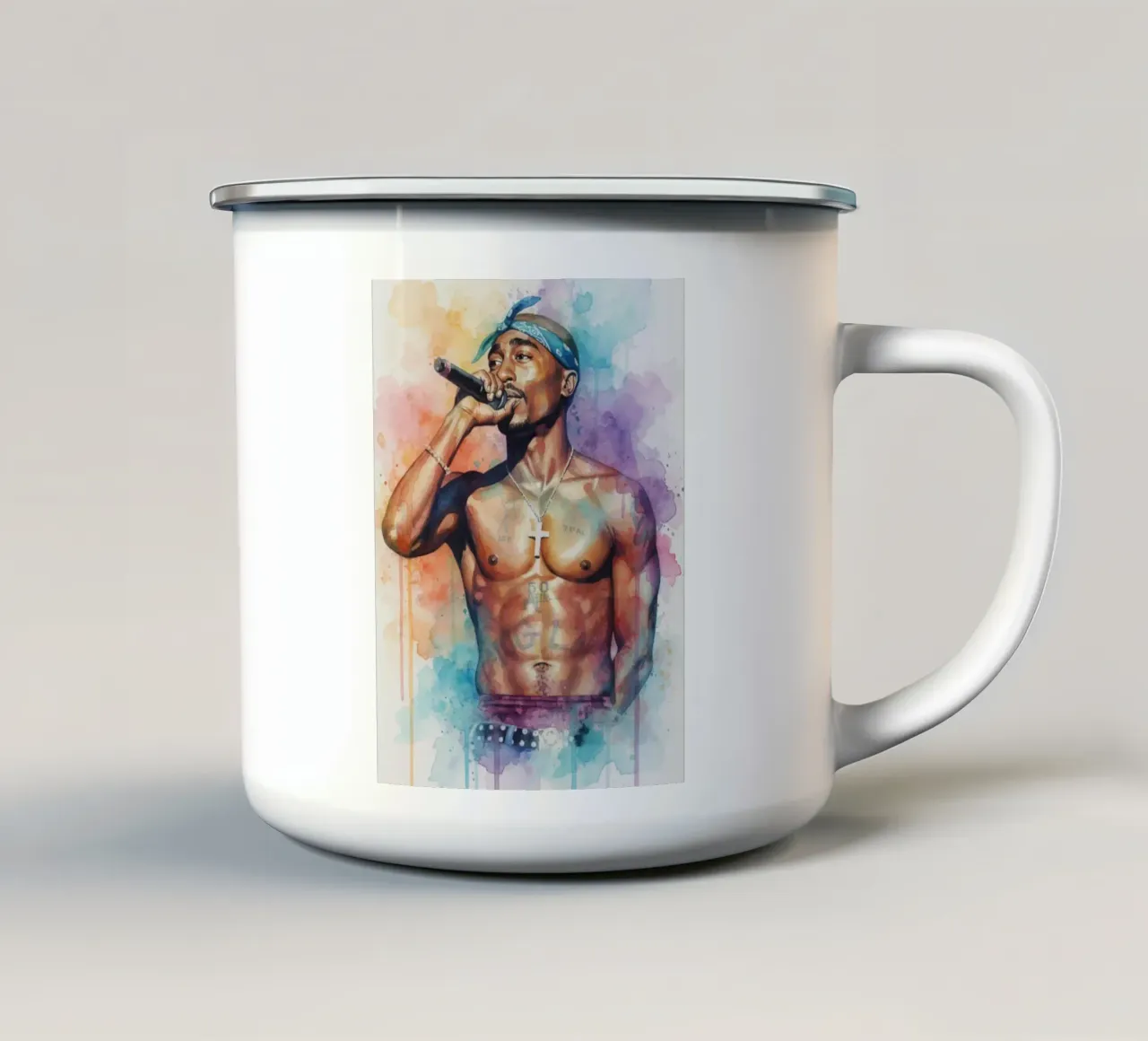 Icona dell'hip-hop - Tupac Shakur tazza in smalto da Kalis
