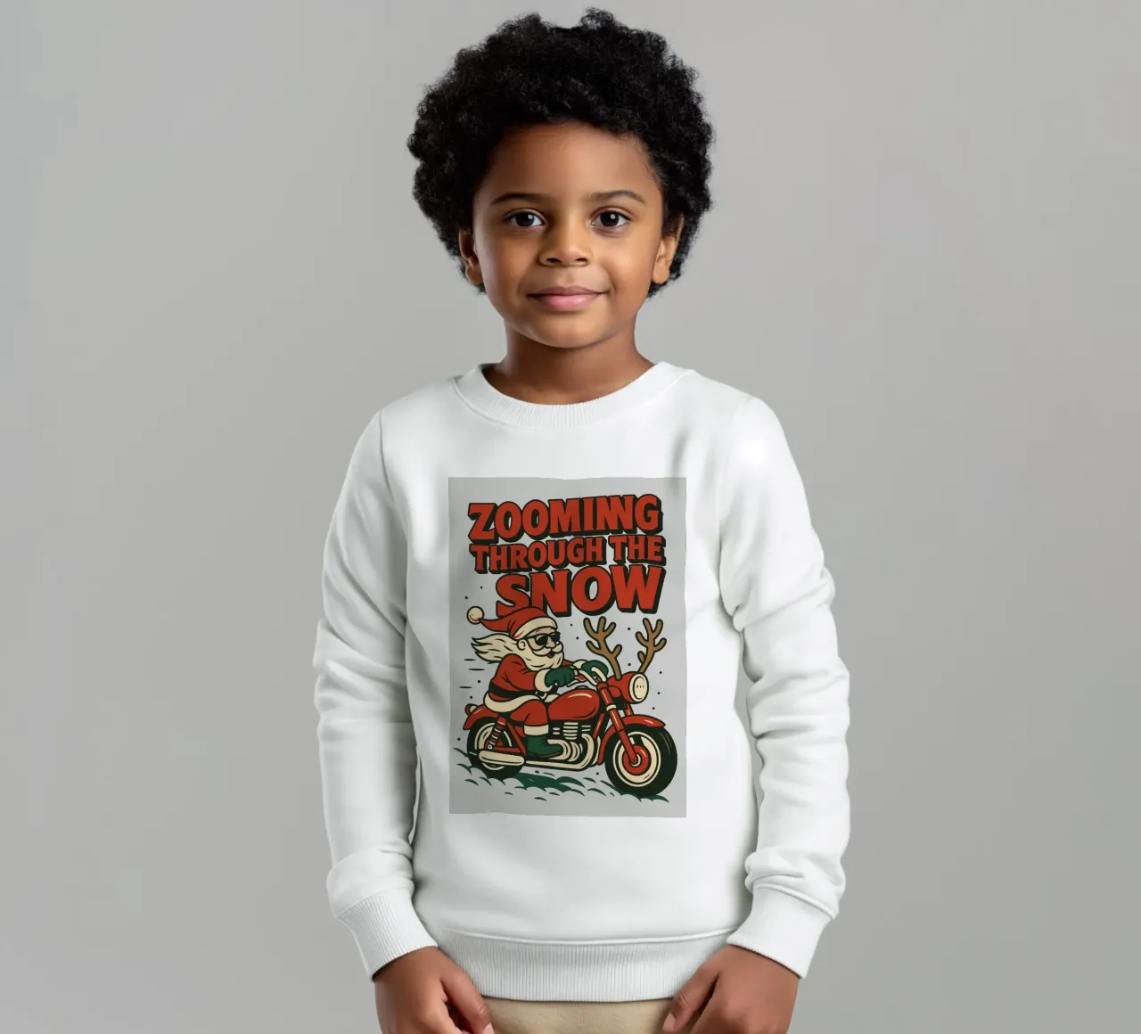 Babbo Natale nella neve felpa bambino da Avocadoz