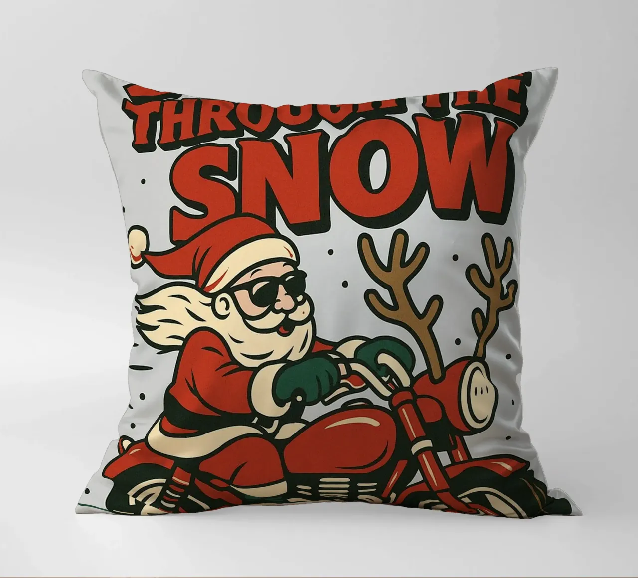 Babbo Natale nella neve cuscino da Avocadoz