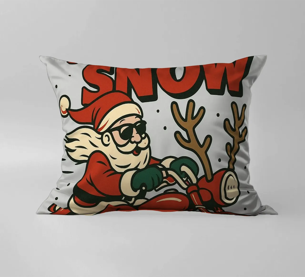 Babbo Natale nella neve cuscino da Avocadoz