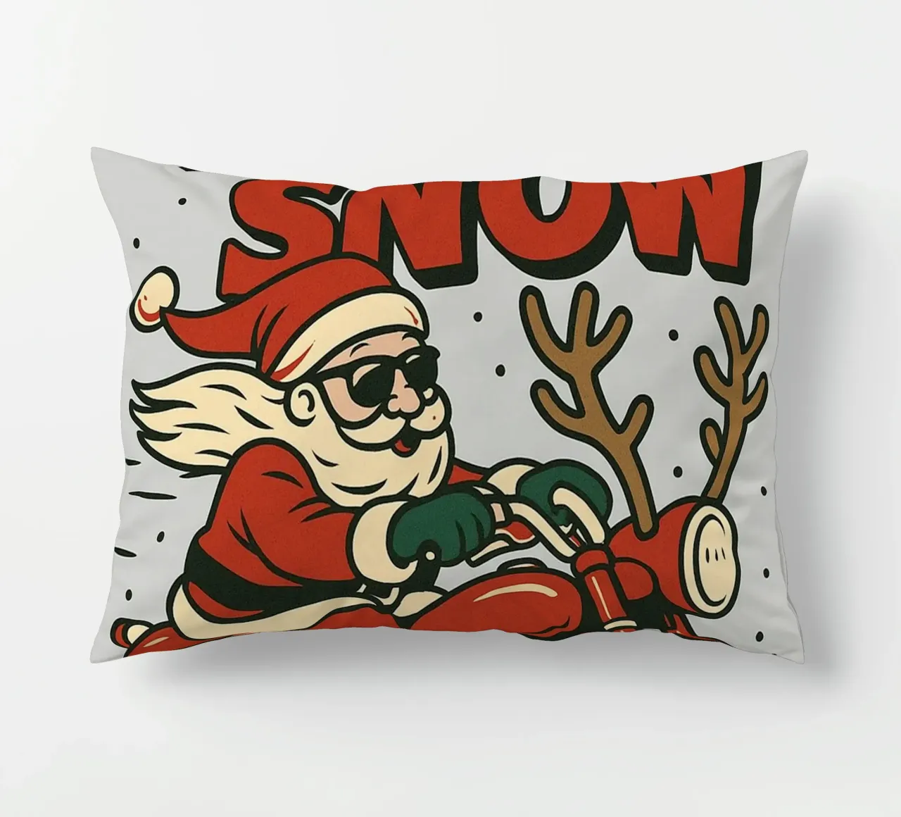 Babbo Natale nella neve cuscino da Avocadoz