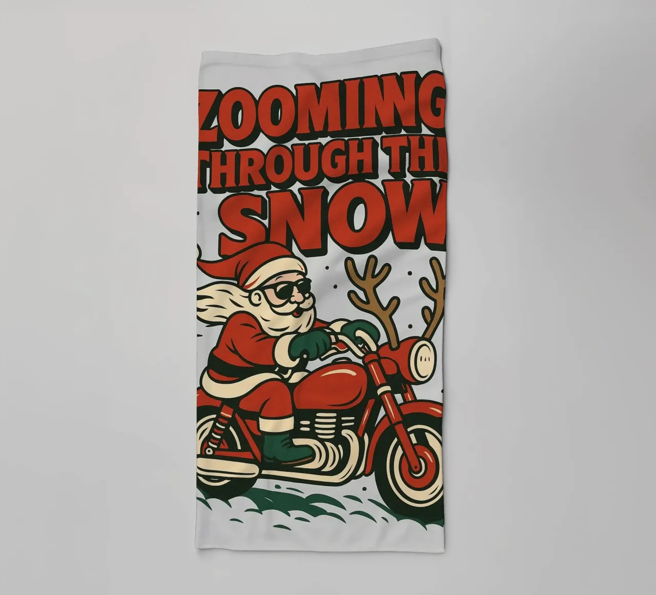 Babbo Natale nella neve asciugamano da bagno da Avocadoz