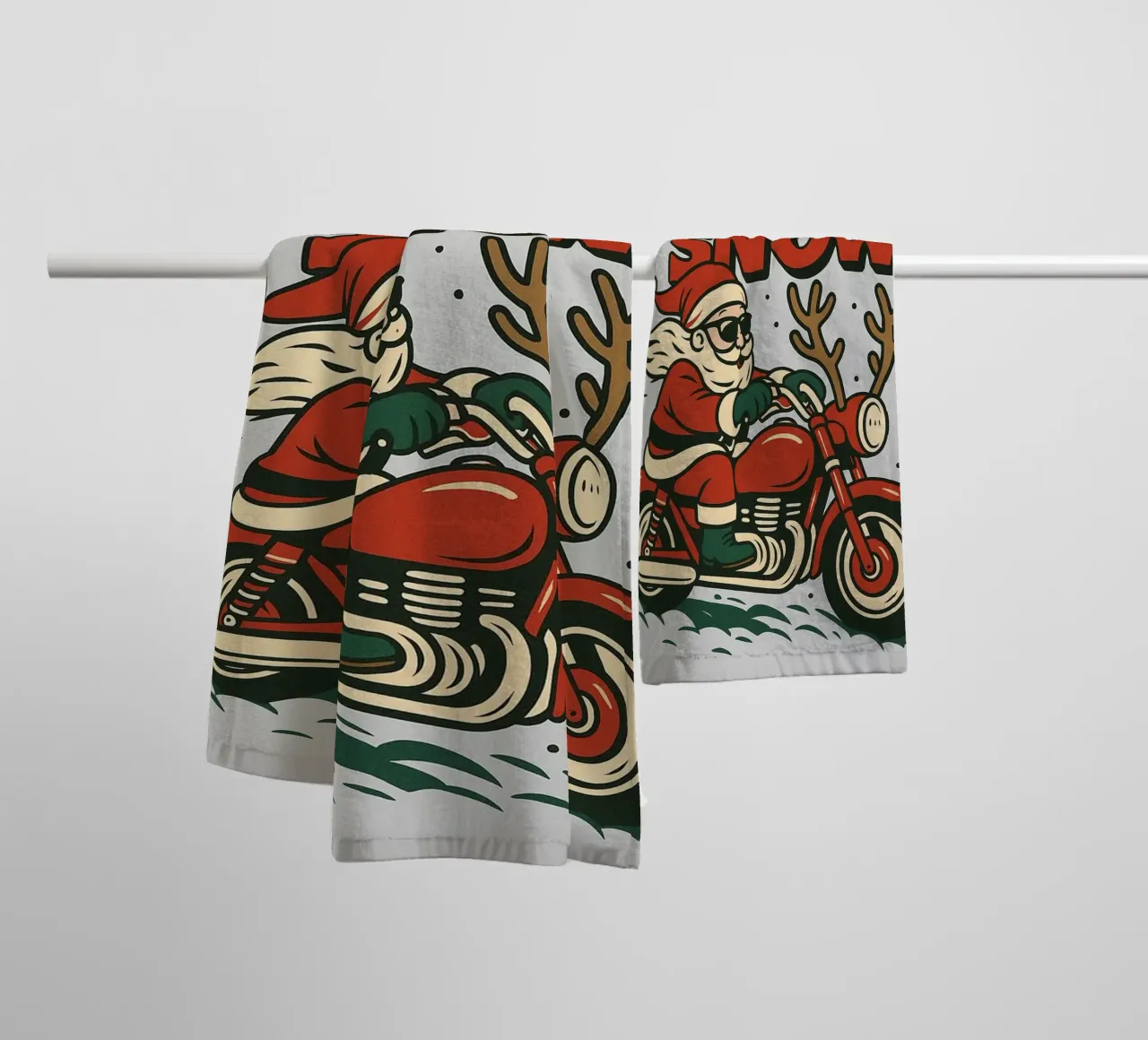 Babbo Natale nella neve asciugamano da bagno da Avocadoz
