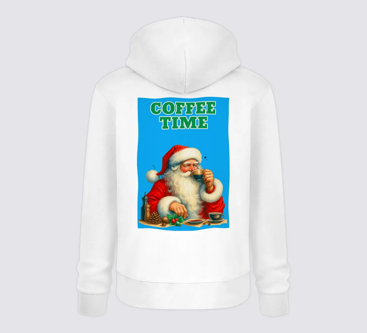 Babbo Natale al caffè felpa con cappuccio da Avocadoz