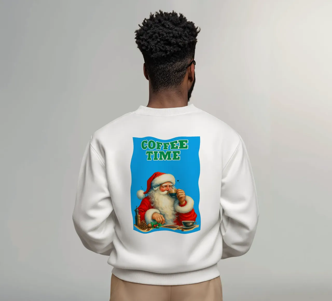 Babbo Natale al caffè felpa da Avocadoz