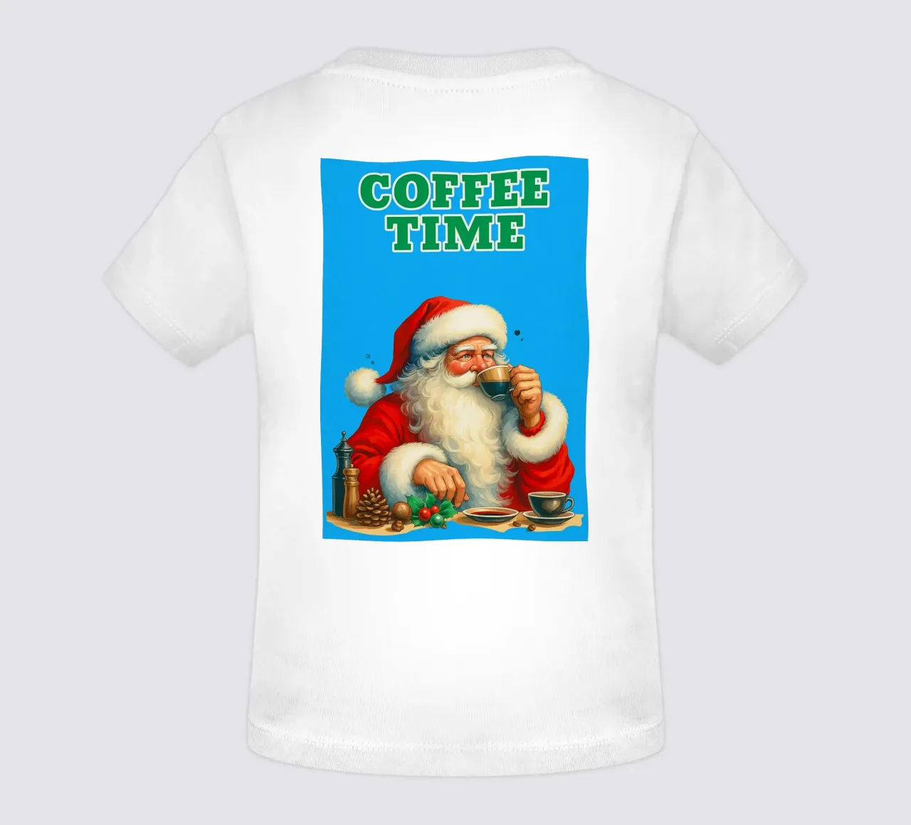 Babbo Natale al caffè maglietta neonato da Avocadoz