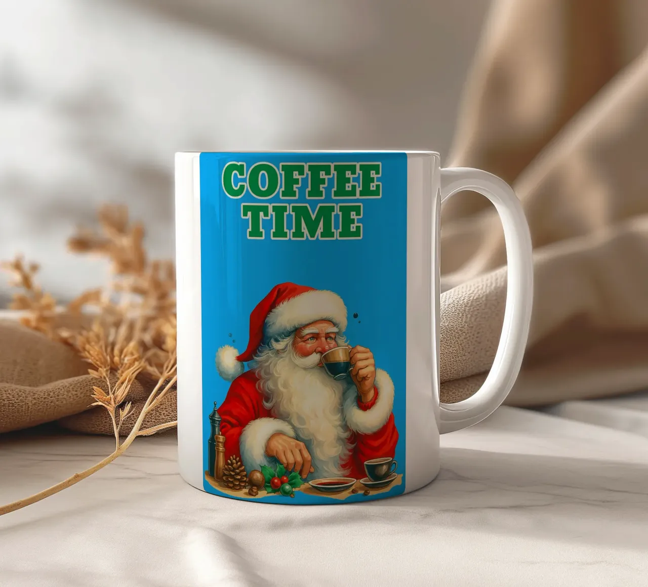 Babbo Natale al caffè tazza in ceramica da Avocadoz