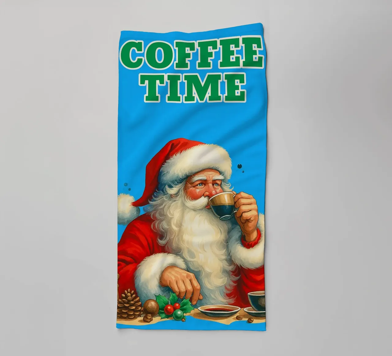 Babbo Natale al caffè asciugamano da bagno da Avocadoz