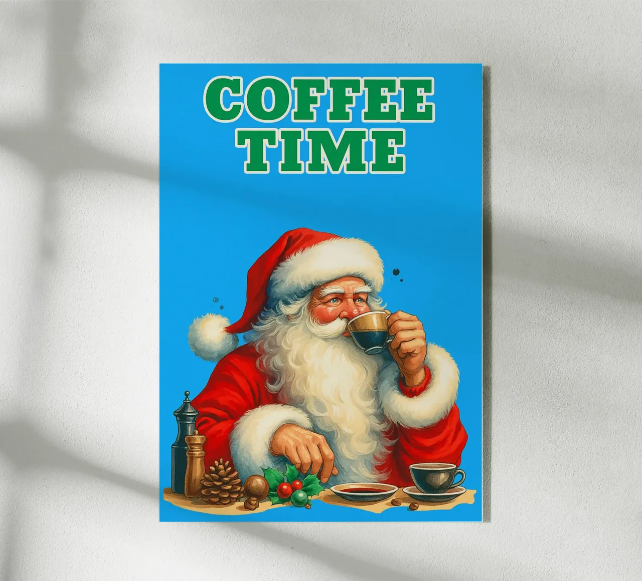 Babbo Natale al caffè plexiglass da Avocadoz