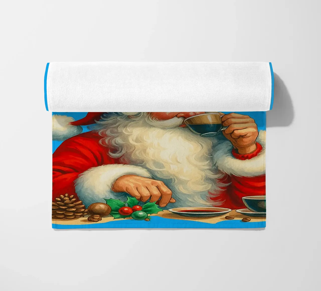 Babbo Natale al caffè telo mare da Avocadoz