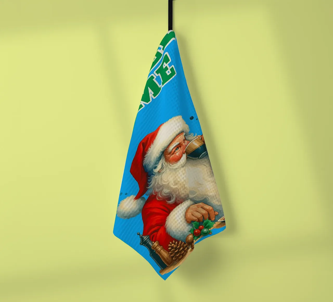 l'heure du café du père noël torchon de Avocadoz
