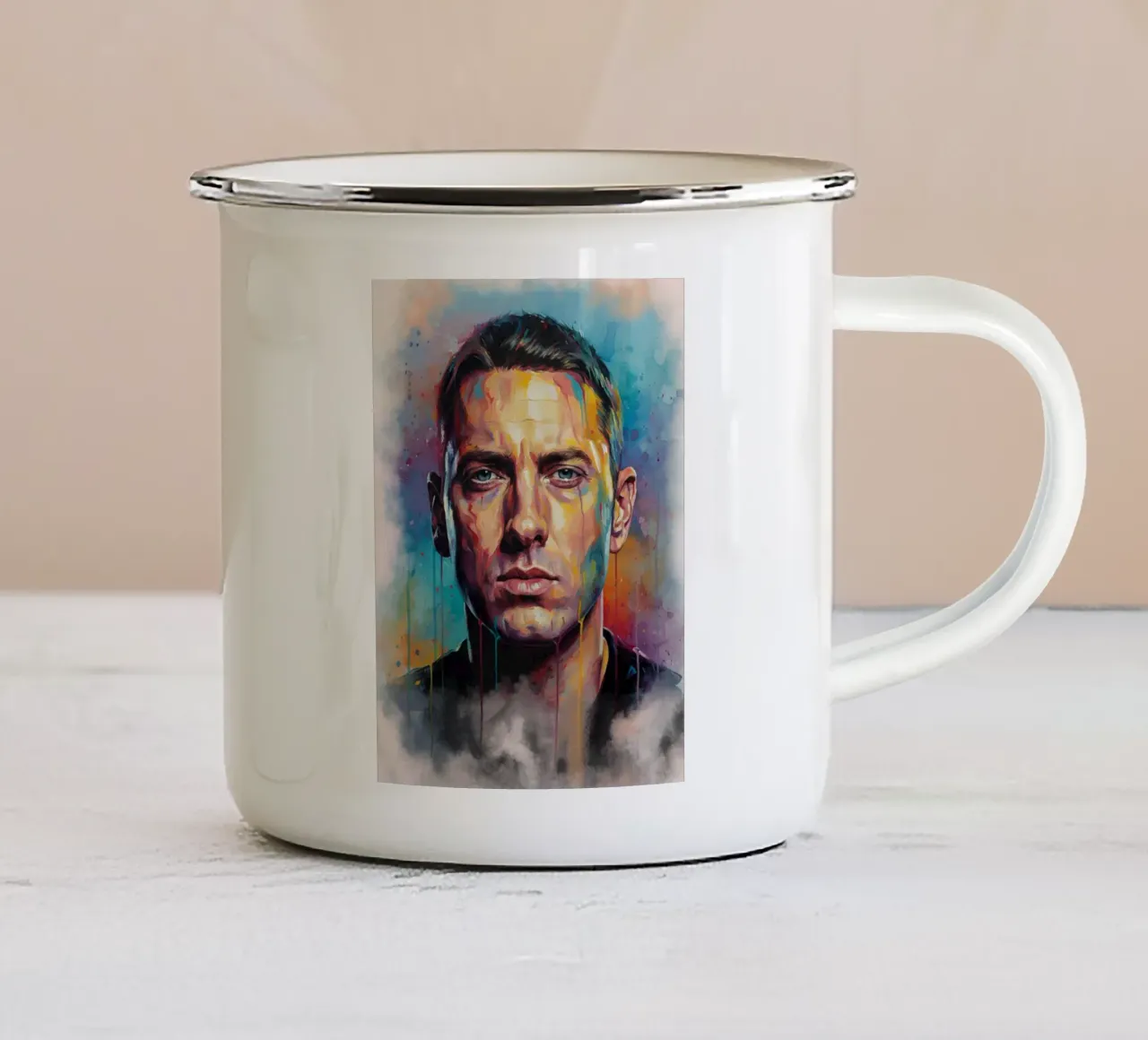 Arte astratta di Eminem tazza in smalto da Kalis