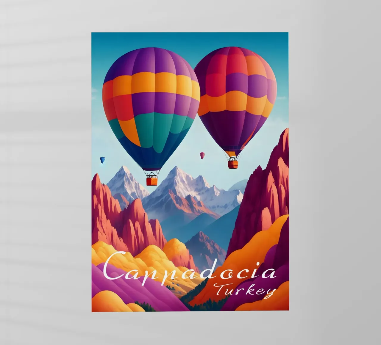 Cappadocia Turchia Mongolfiere pellicola backlit da Charnwood Prints
