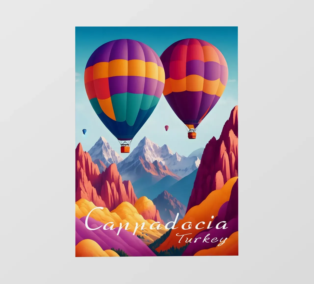 Cappadocia Turchia Mongolfiere pellicola backlit da Charnwood Prints