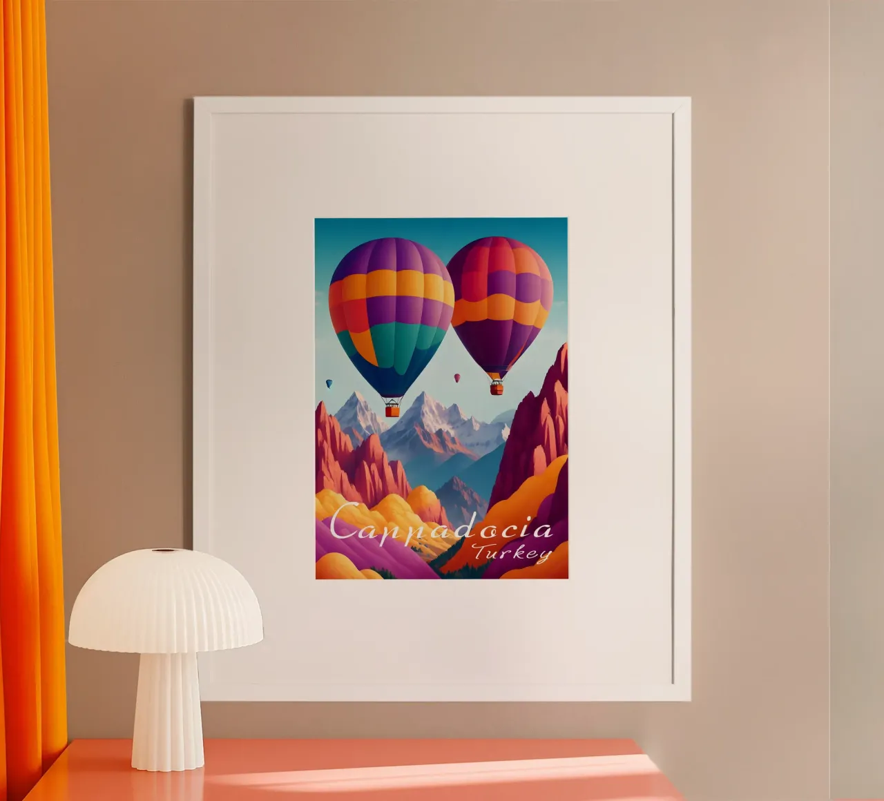 Cappadocia Turchia Mongolfiere poster da Charnwood Prints