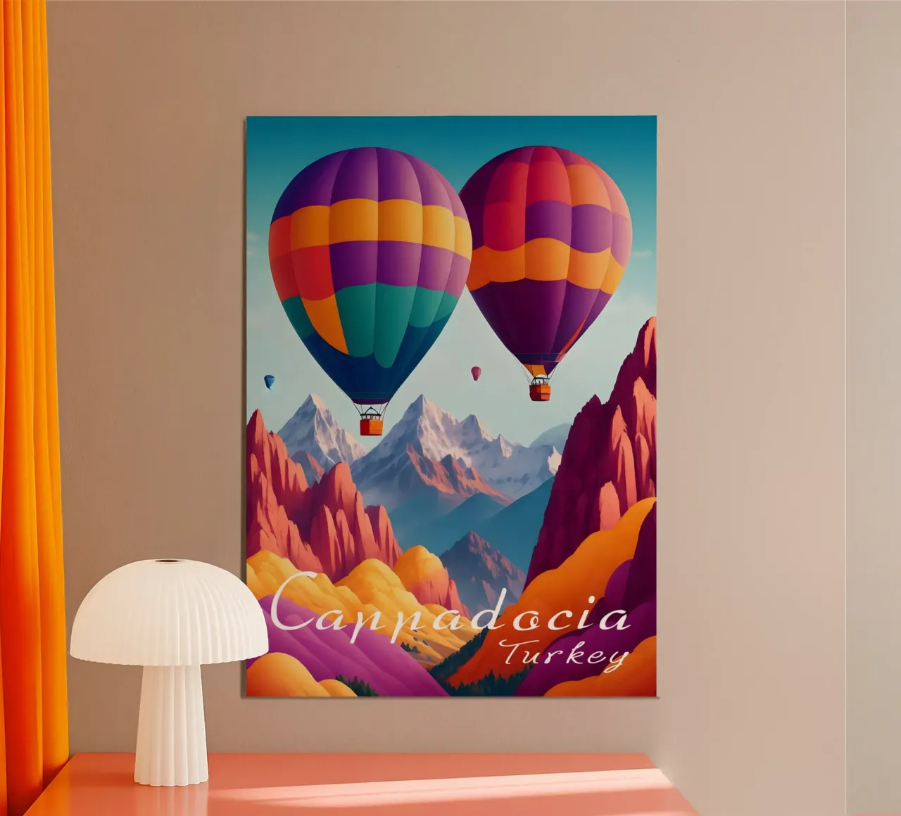 Cappadocia Turchia Mongolfiere poster da Charnwood Prints