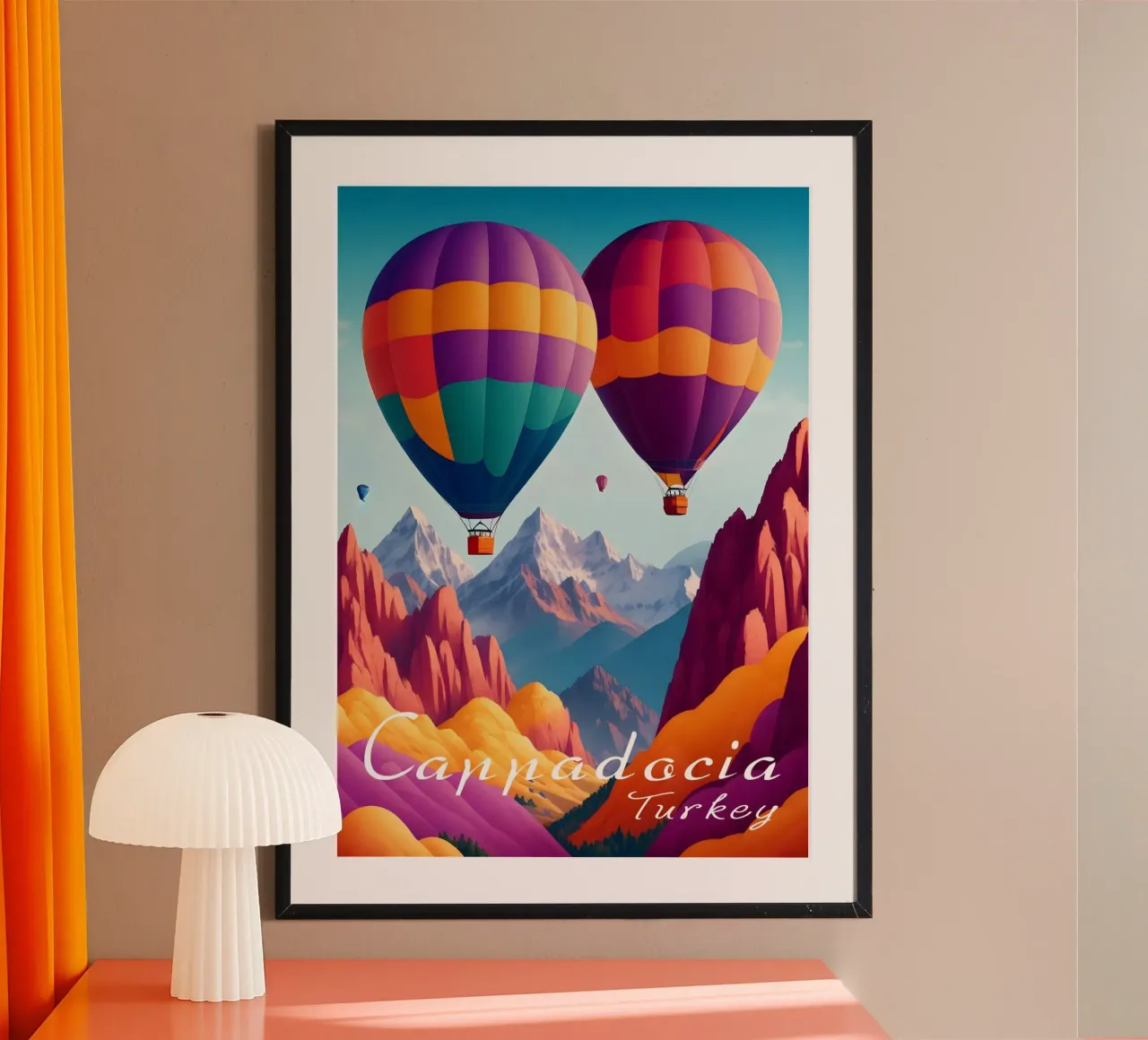 Cappadocia Turchia Mongolfiere poster da Charnwood Prints