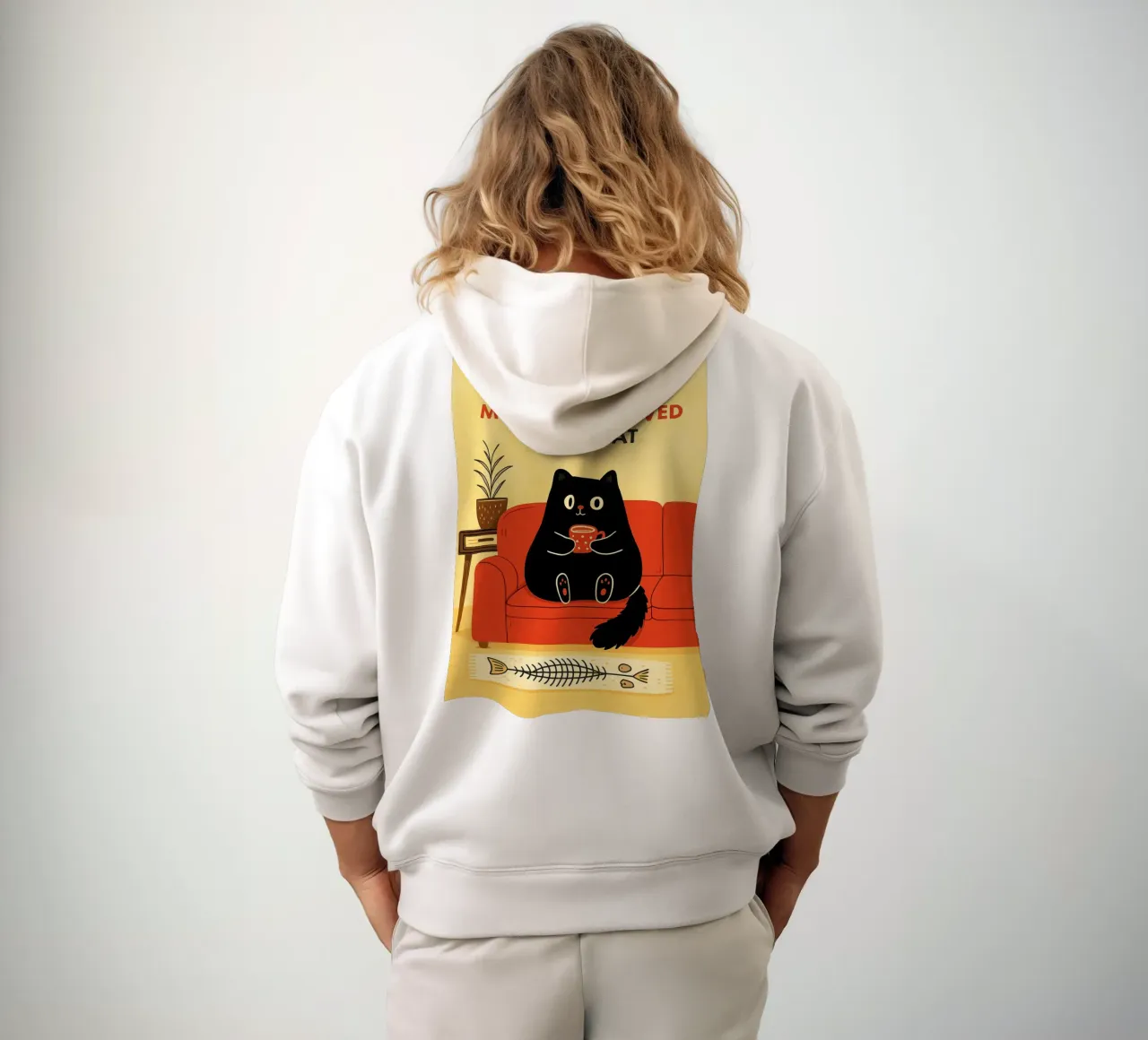 tutti gli ospiti devono essere approvati dal gatto felpa con cappuccio da Avocadoz
