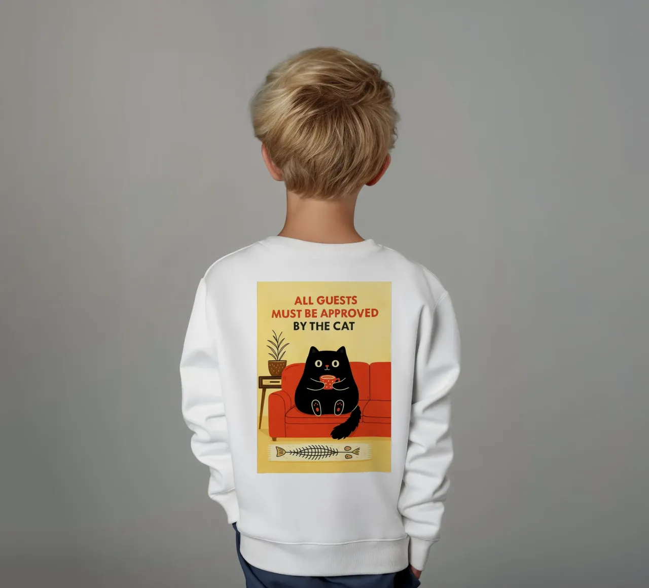 tutti gli ospiti devono essere approvati dal gatto felpa bambino da Avocadoz