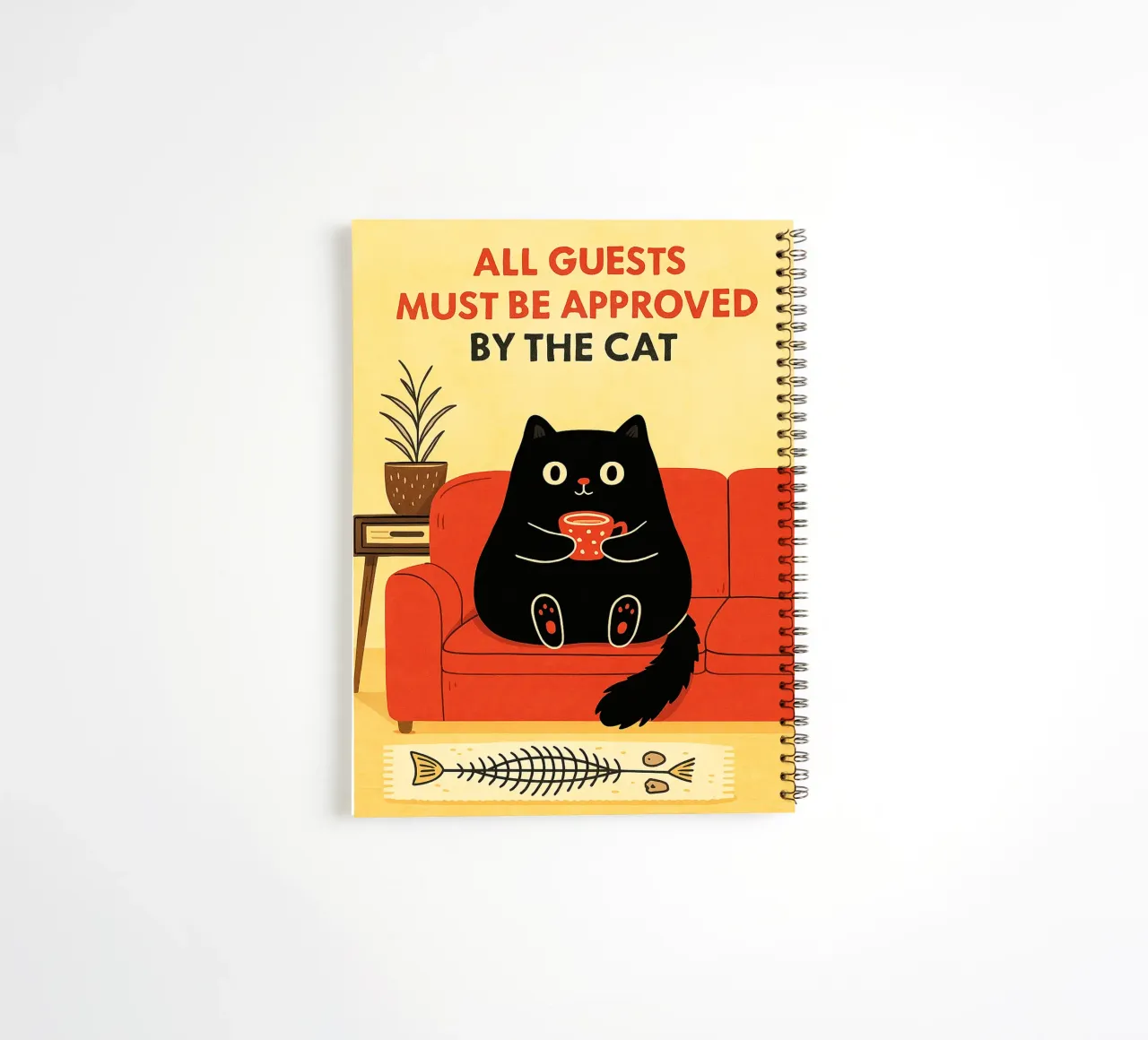 all guests must be approved by the cat spiral notebook by Avocadoz