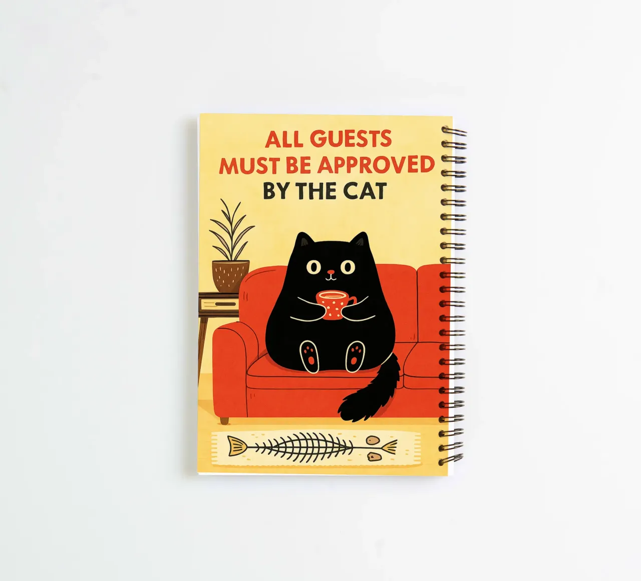 all guests must be approved by the cat spiral notebook by Avocadoz