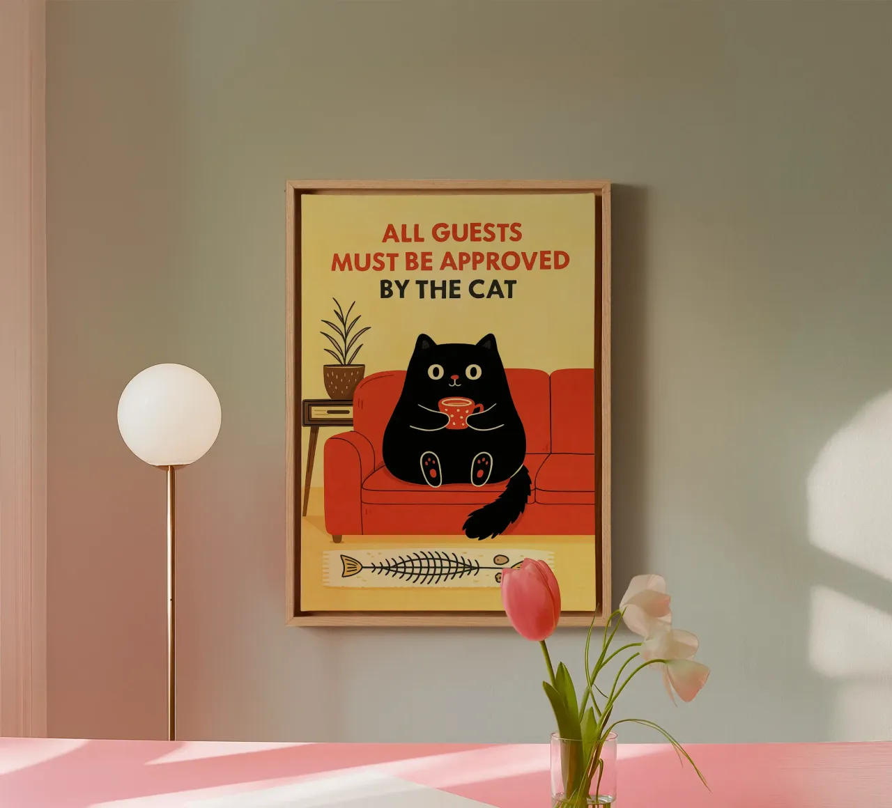 all guests must be approved by the cat canvas by Avocadoz