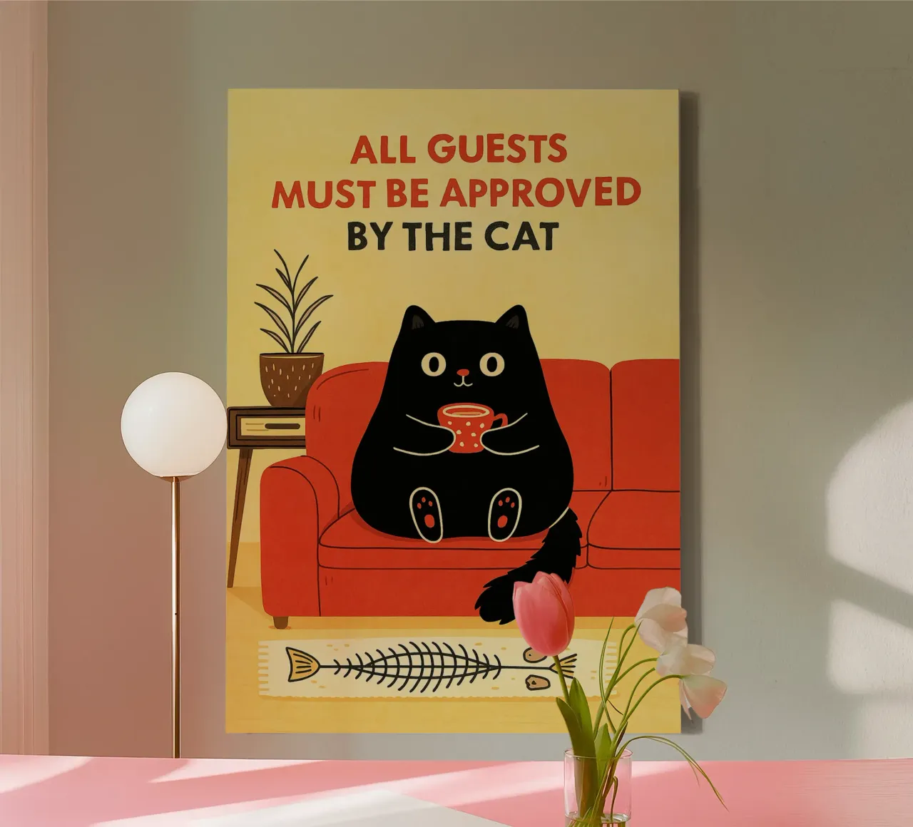 all guests must be approved by the cat canvas by Avocadoz