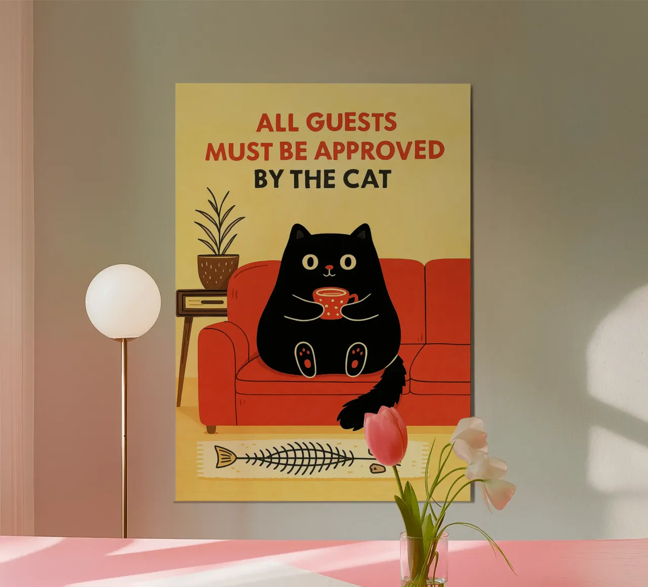 tutti gli ospiti devono essere approvati dal gatto poster da Avocadoz