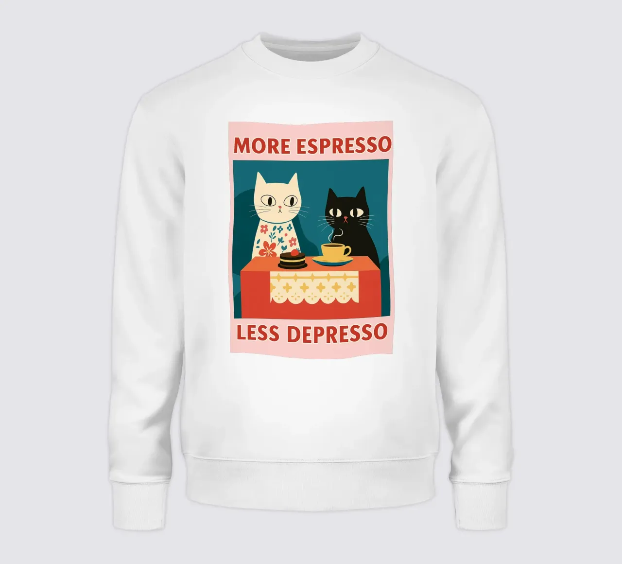 gatto più espresso meno despresso felpa da Avocadoz