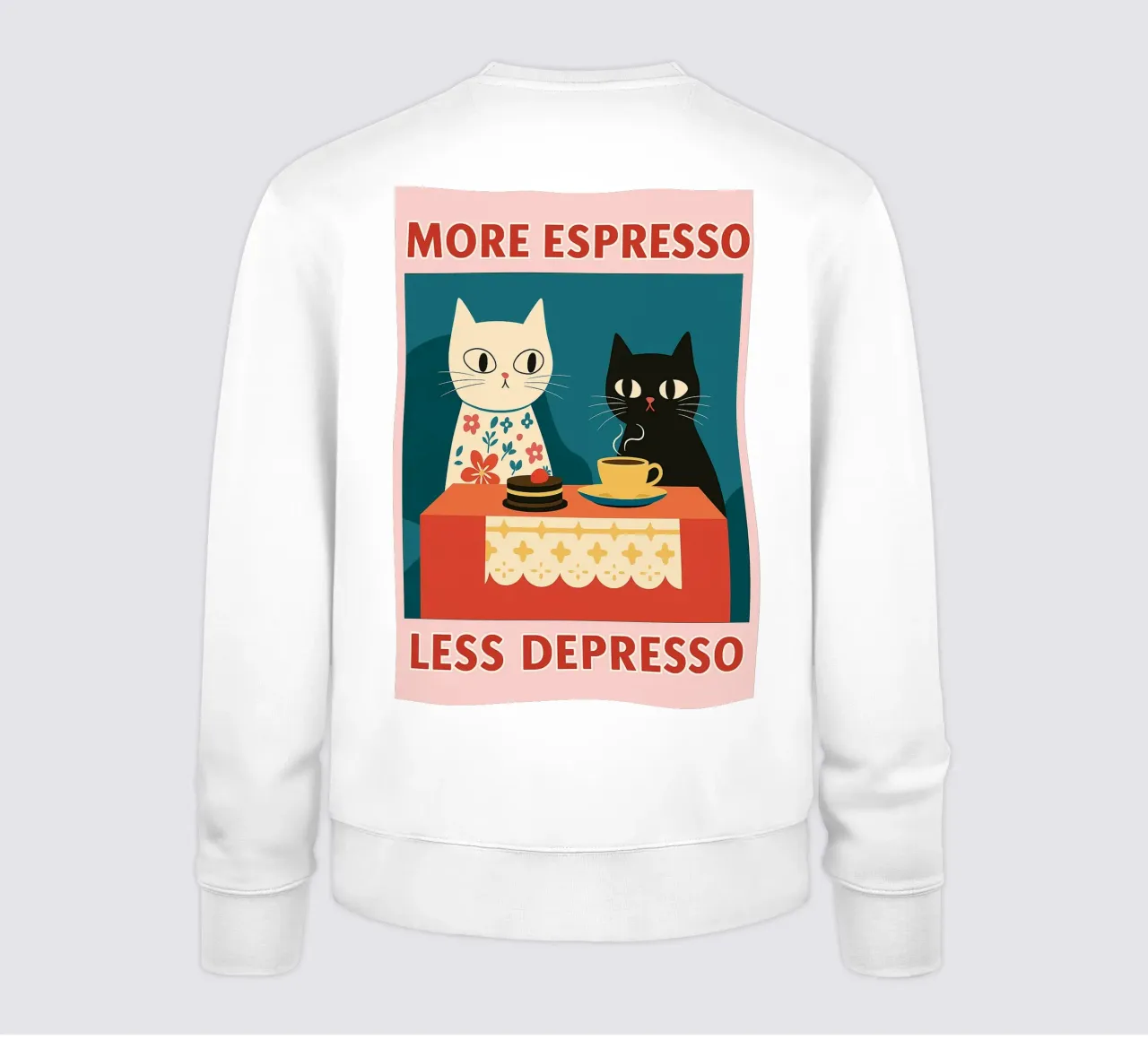 gatto più espresso meno despresso felpa da Avocadoz