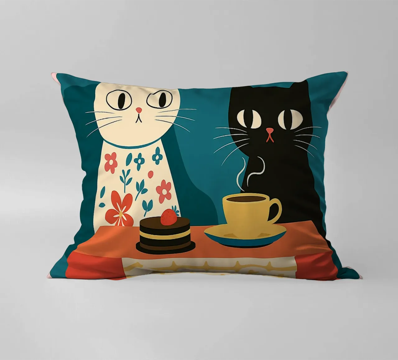 gatto più espresso meno despresso cuscino da Avocadoz