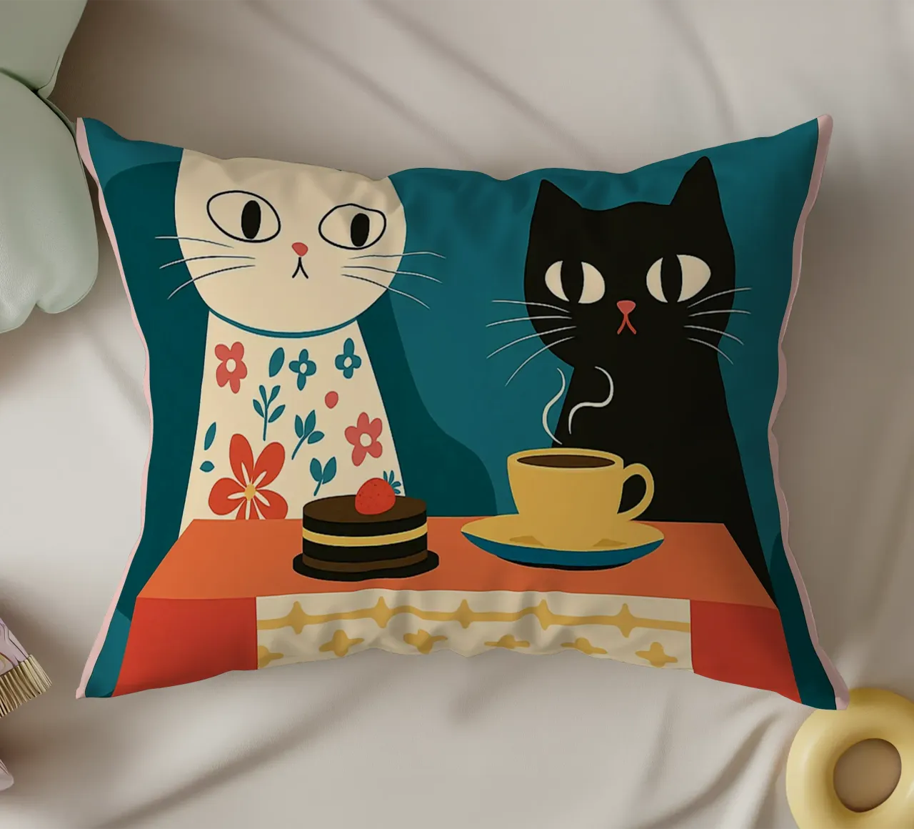 gatto più espresso meno despresso cuscino da Avocadoz