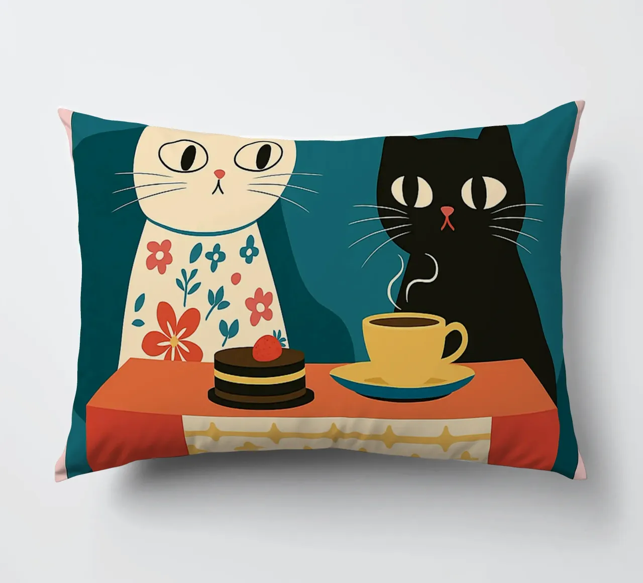 gatto più espresso meno despresso cuscino da Avocadoz