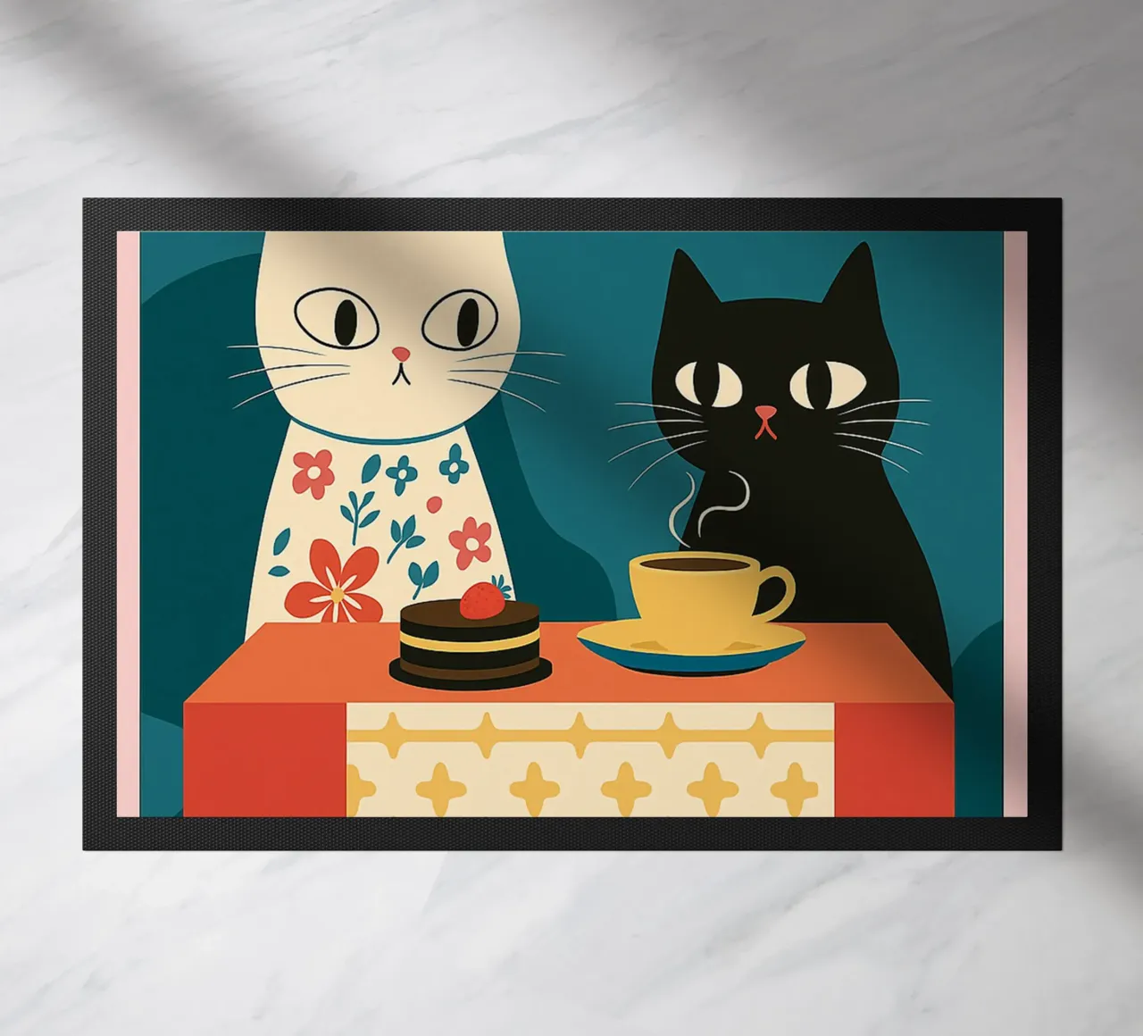 gatto più espresso meno despresso zerbino da Avocadoz