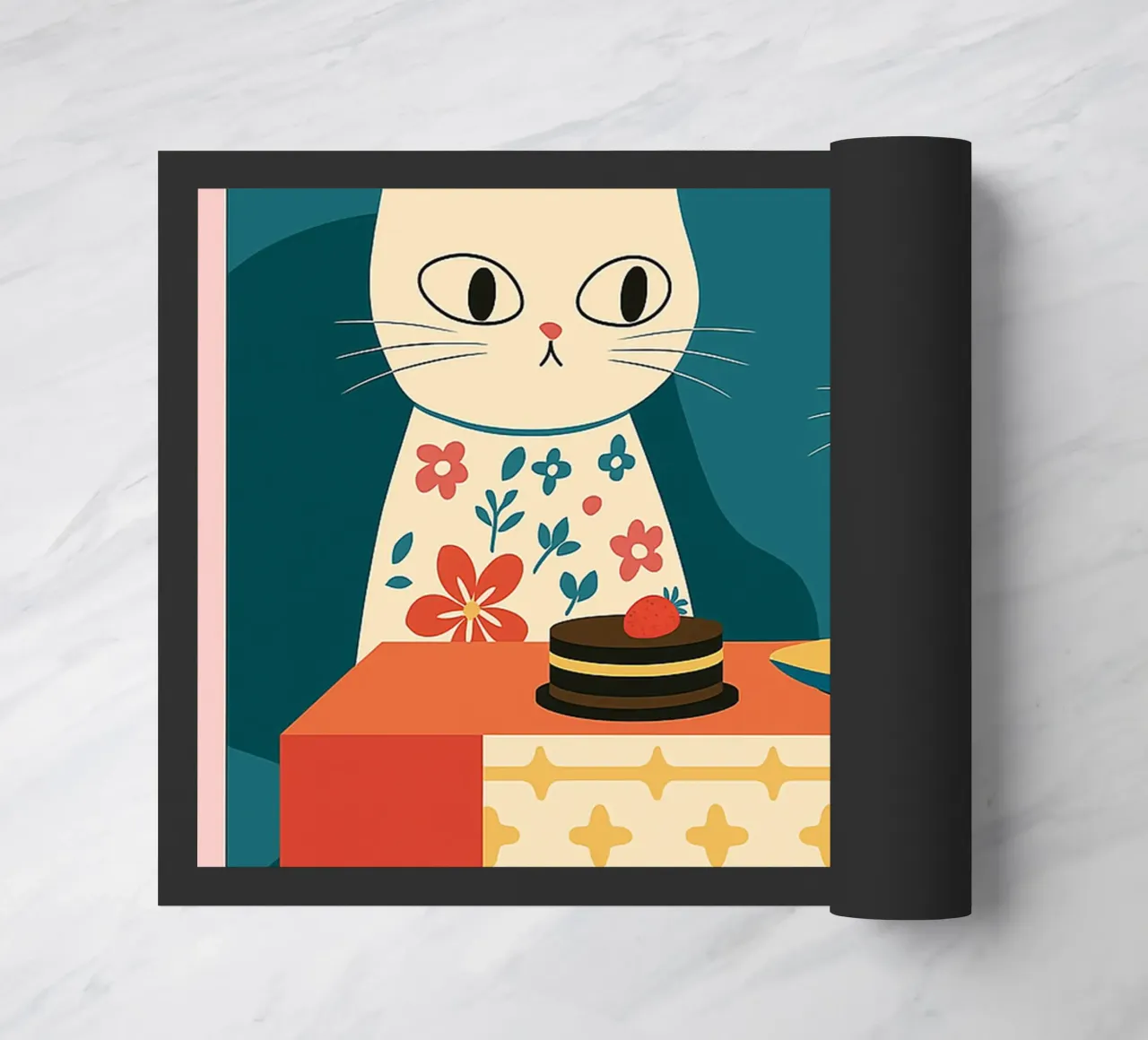 gatto più espresso meno despresso zerbino da Avocadoz