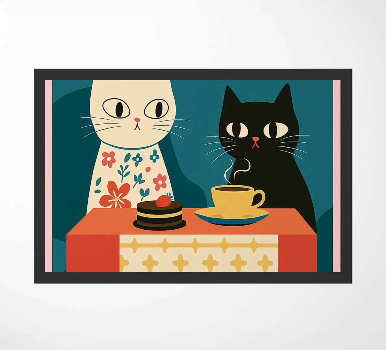 gatto più espresso meno despresso zerbino da Avocadoz