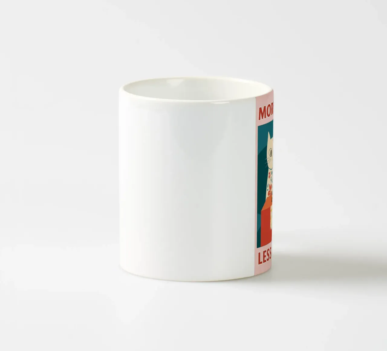 gatto più espresso meno despresso tazza in ceramica da Avocadoz