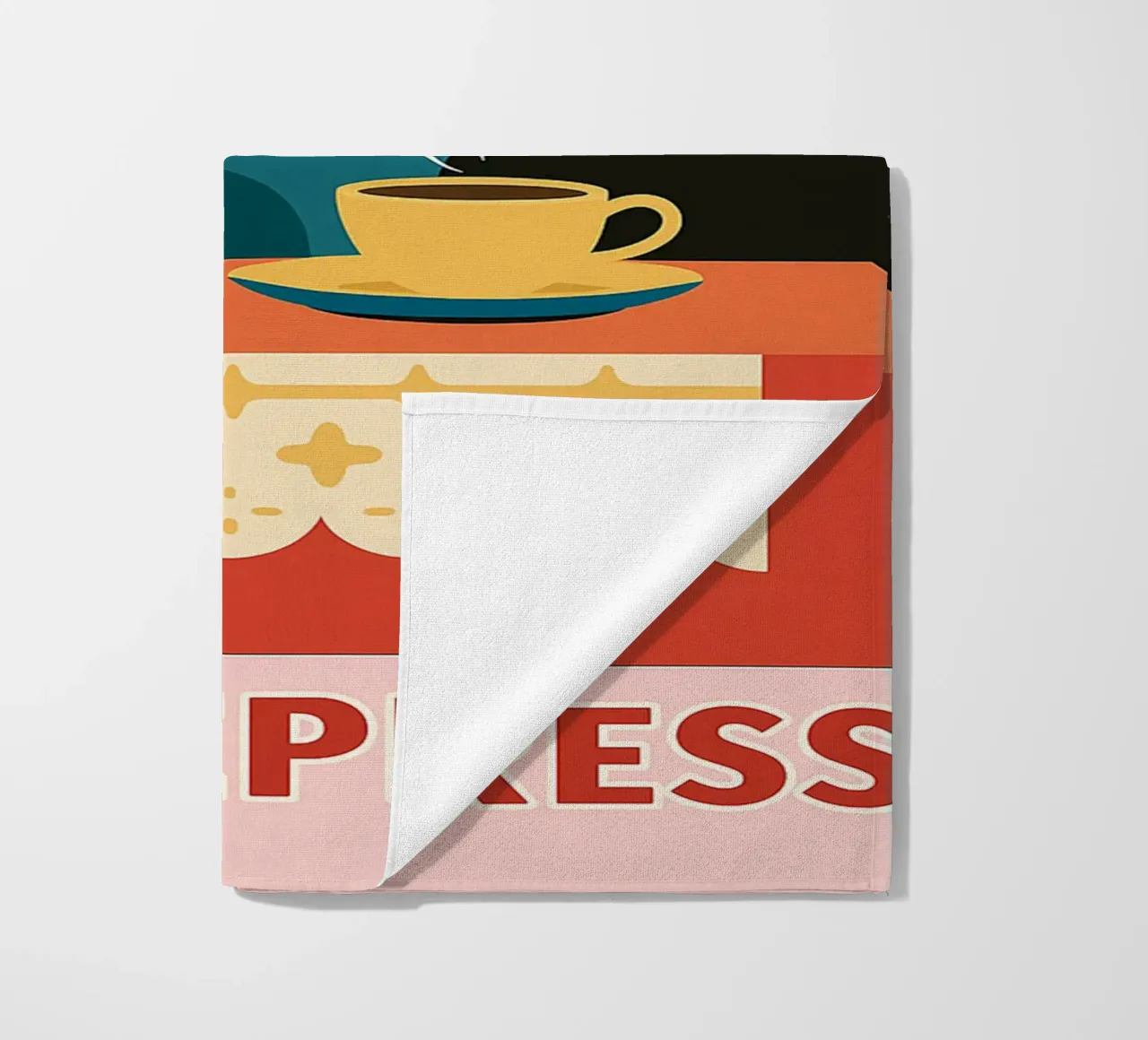 gatto più espresso meno despresso telo mare da Avocadoz