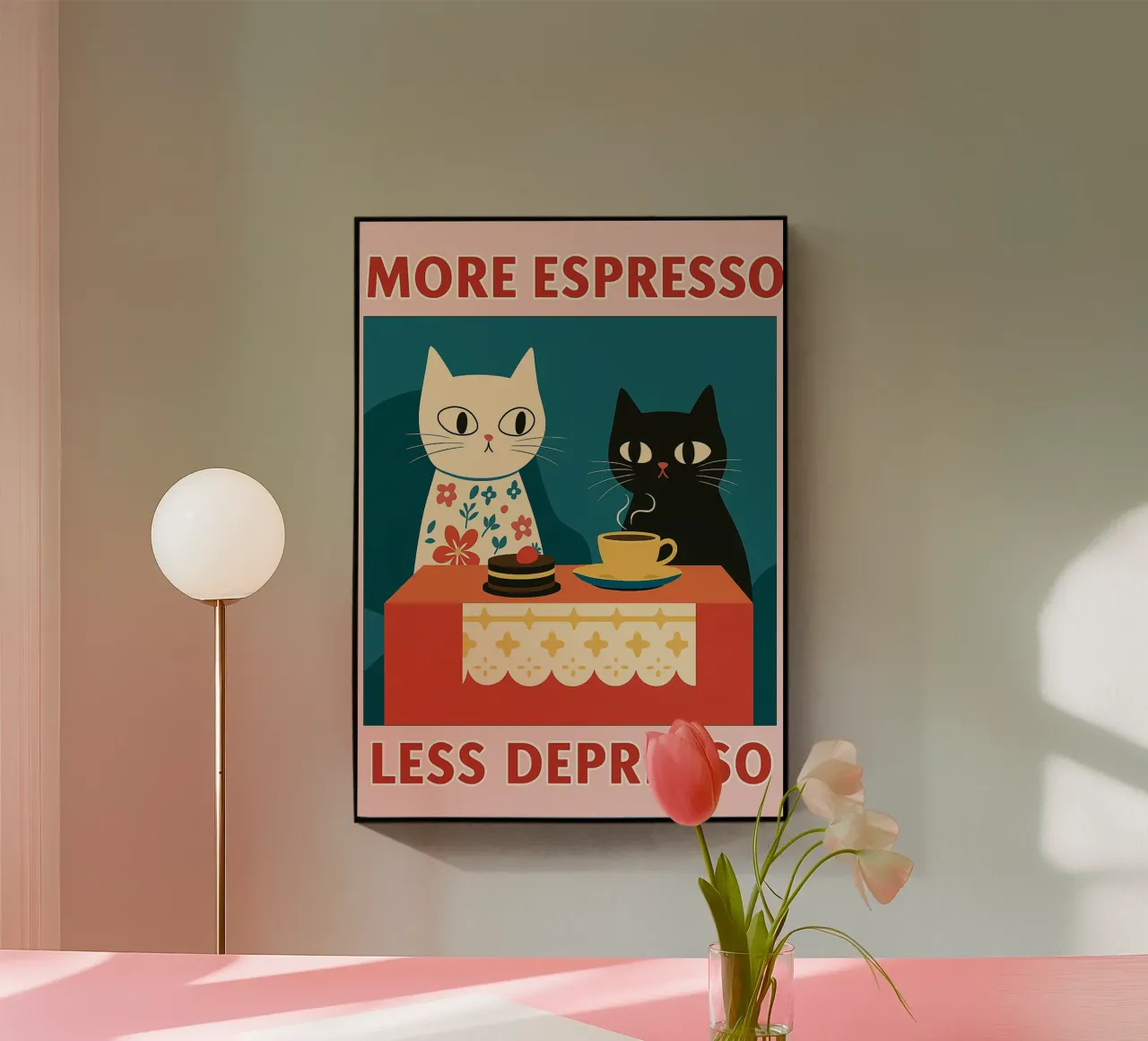 gatto più espresso meno despresso plexiglass da Avocadoz
