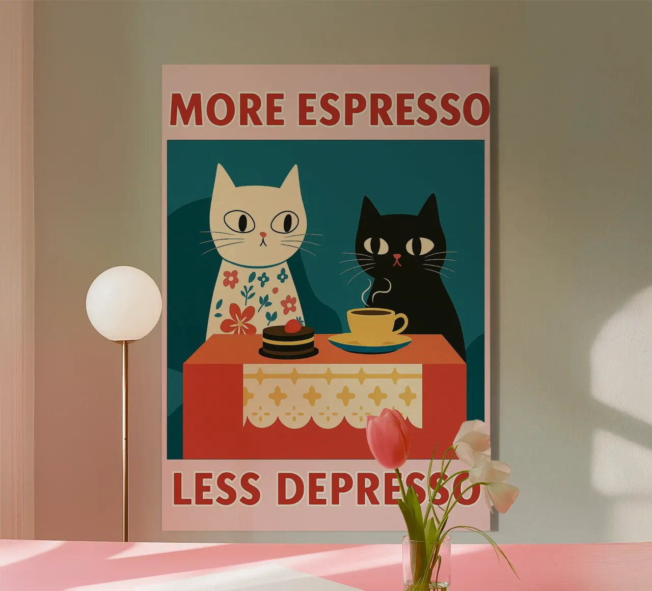 gatto più espresso meno despresso plexiglass da Avocadoz